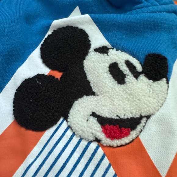 Blue and Orange Kids Hoodie with Mickey Design - Picture 3 of 5